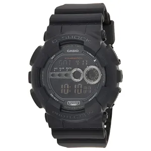 Casio Men's Gray Dial Black Resin Band G-Shock Multi-Functional Digital Quartz Watch - GD-100-1BCR