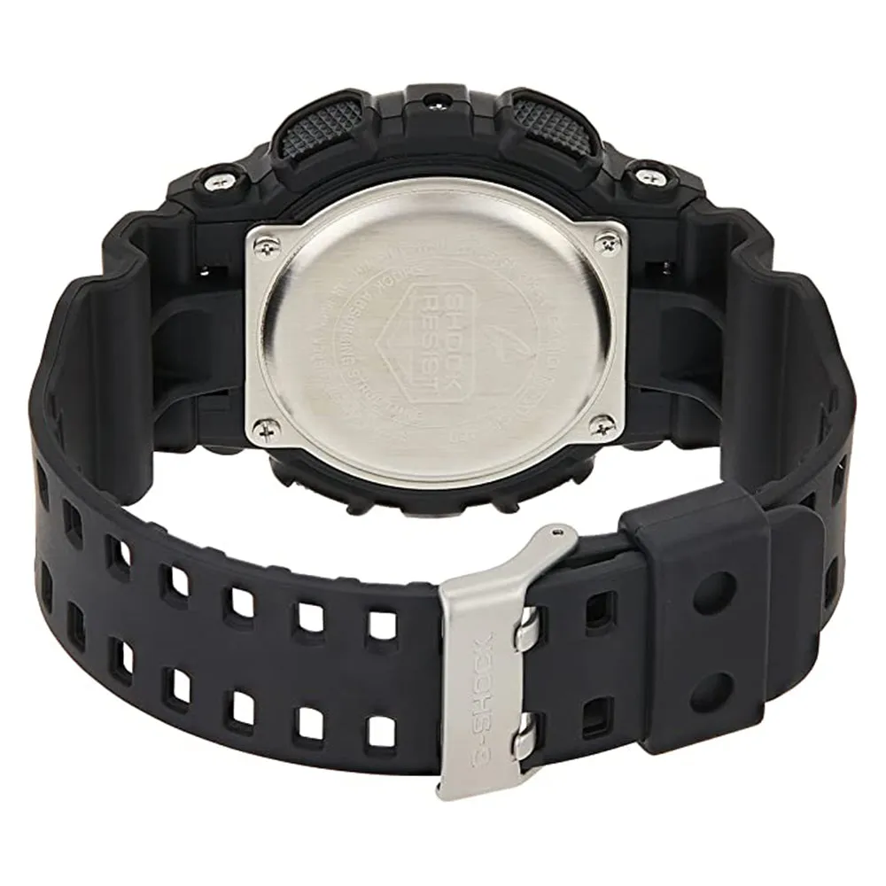 Casio Men's Gray Dial Black Resin Band G-Shock Multi-Functional Digital Quartz Watch - GD-100-1BCR
