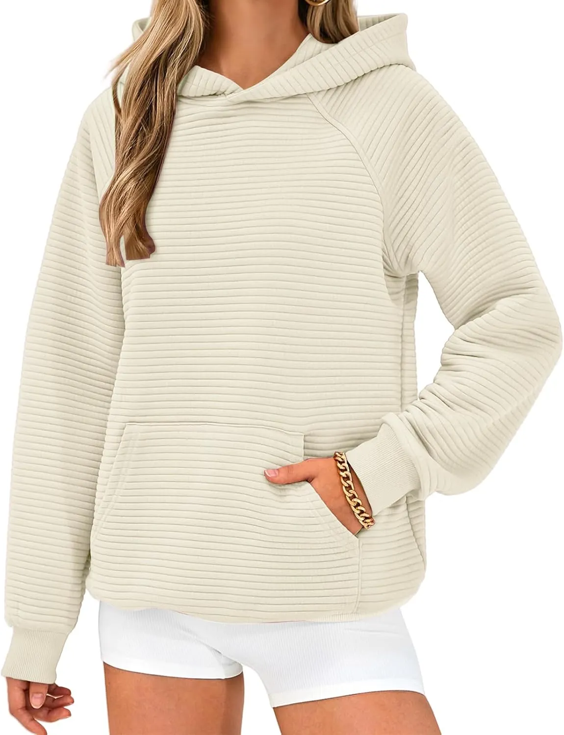 Casual Hoodies for Women Trendy Long Sleeve Sweatshirts Soild Color Oversized Hoodie Fall Pullover