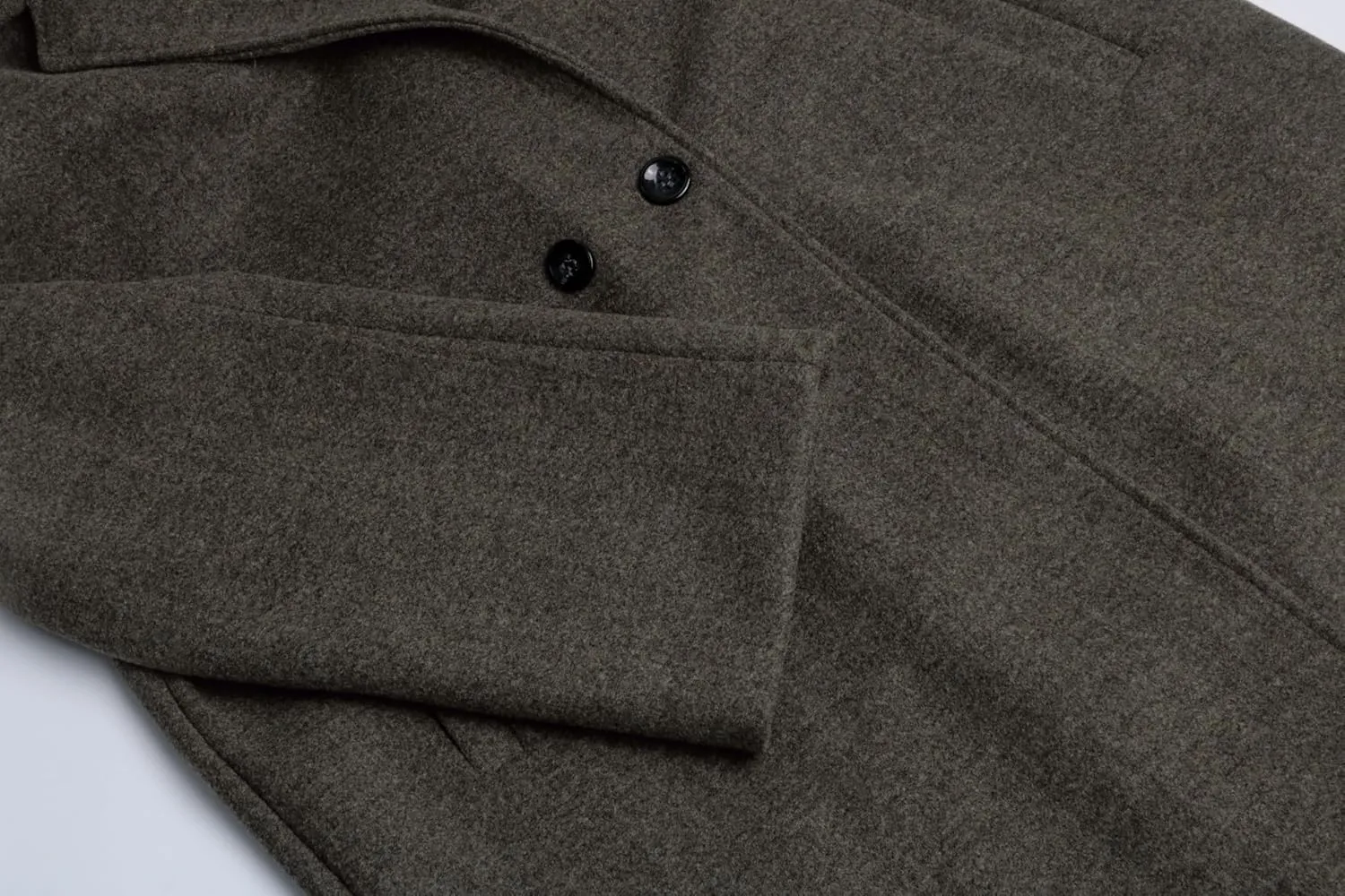 CHARTOU Women's Oversized Notched Collar Wool Blend Single Breast Midi Long Trench Coat