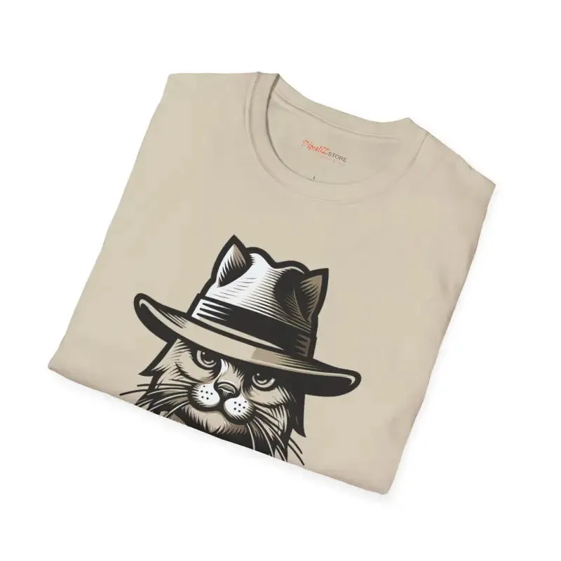 Chic Cat with a Hat Cotton Tee