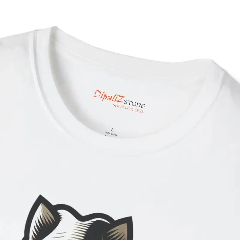 Chic Cat with a Hat Cotton Tee