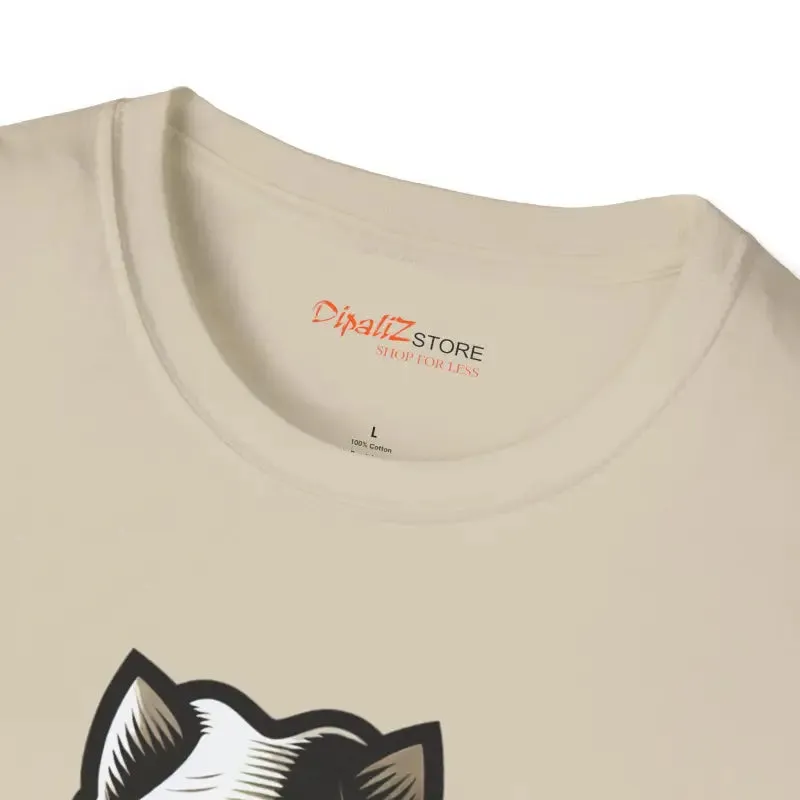 Chic Cat with a Hat Cotton Tee