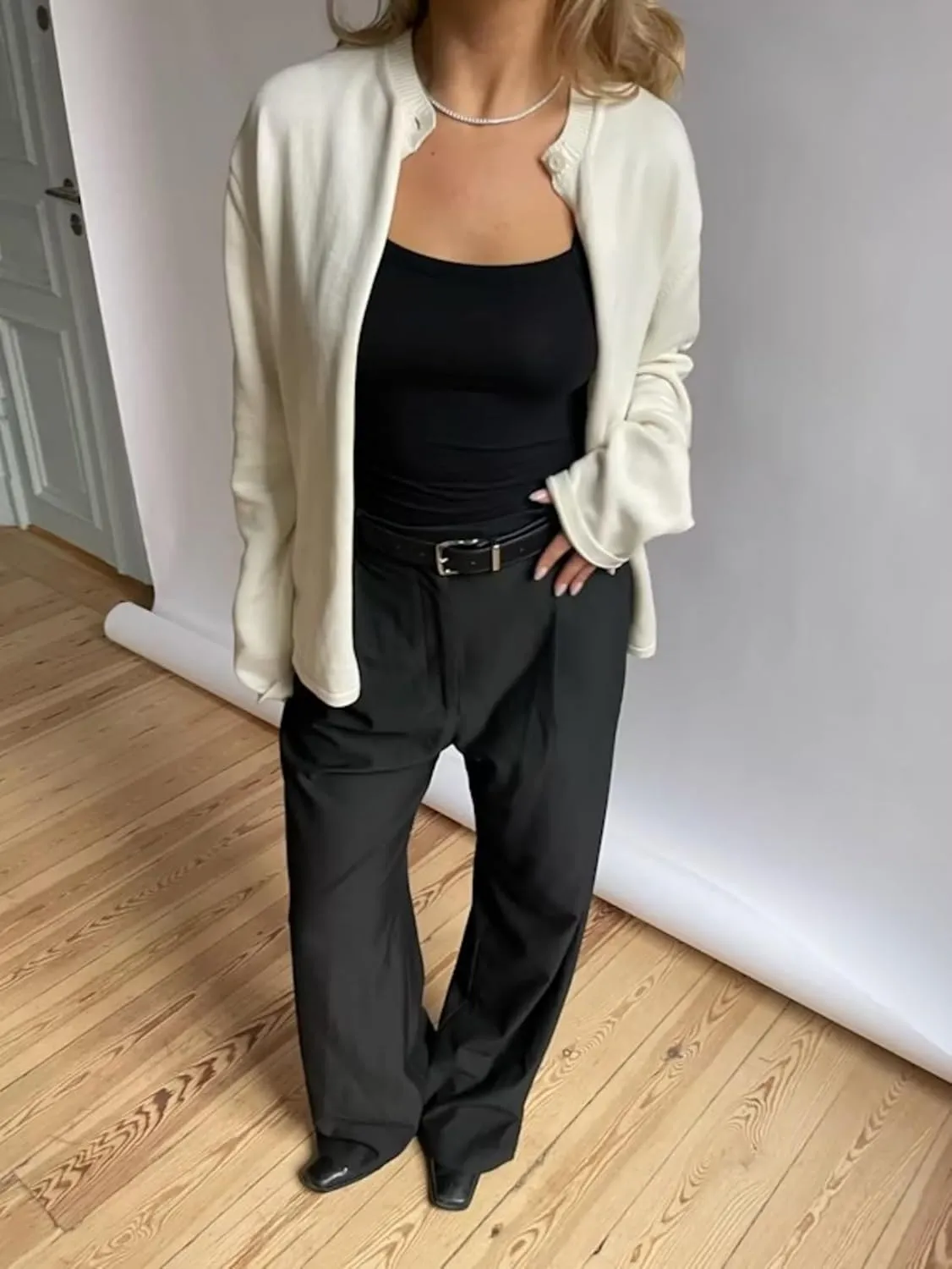 Cioatin Women Y2K One Button Up Open Front Knit Sweater Cardigan Crew Neck Long Sleeve Pullover Shirts Going Out Outfits