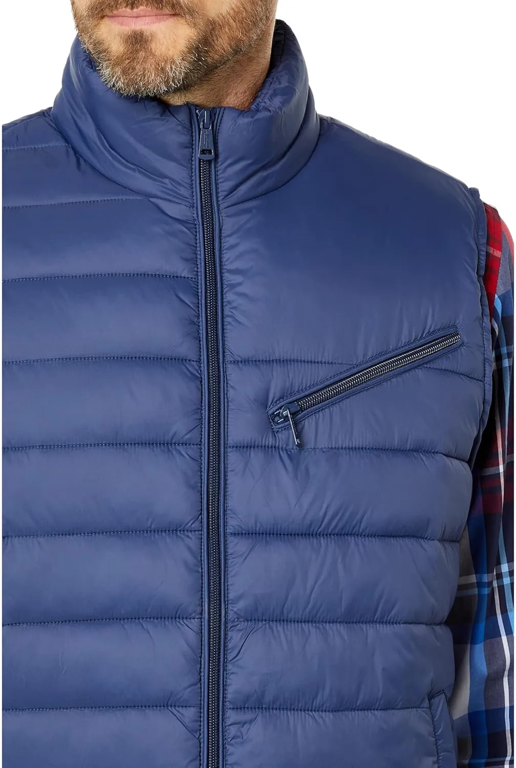 Cole Haan Men's Quilted Puffer Vest with Chest Zip Pocket