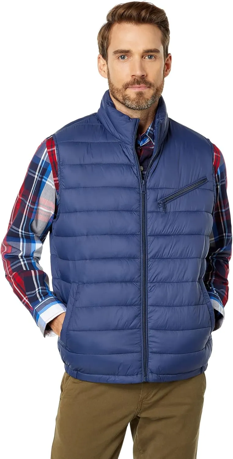 Cole Haan Men's Quilted Puffer Vest with Chest Zip Pocket