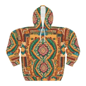 Colorful Indian Pattern Aop Unisex Pullover Hoodie