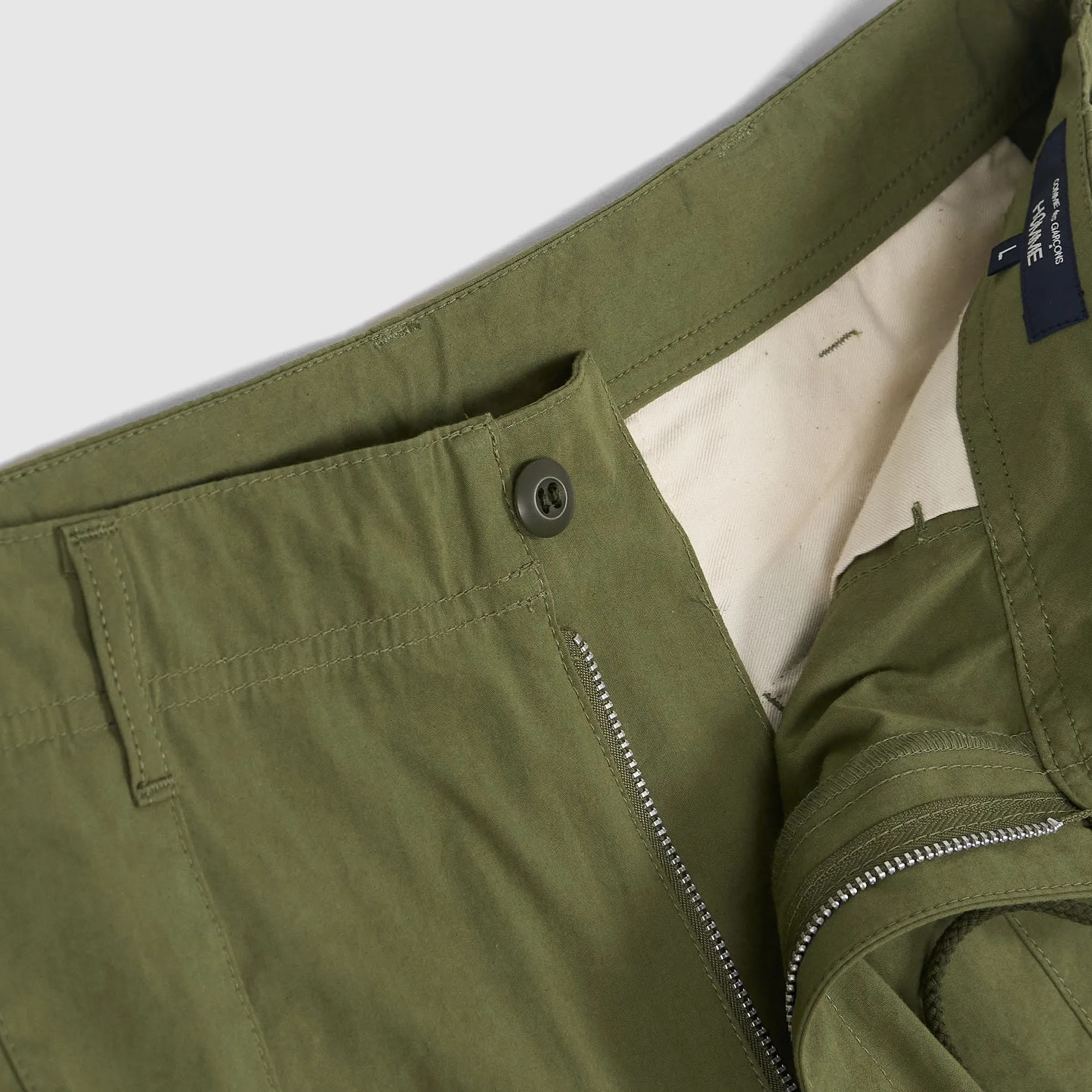 Comme Des Garçons Homme Wide Fitted Cargo Trousers