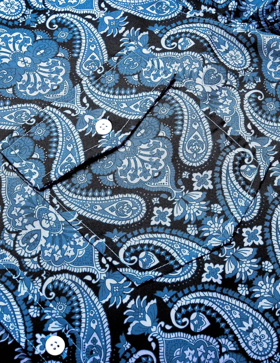 COOFANDY Mens Paisley Printed Shirts Casual Long Sleeve Button Down Shirts Floral Dress Shirt with Pockets