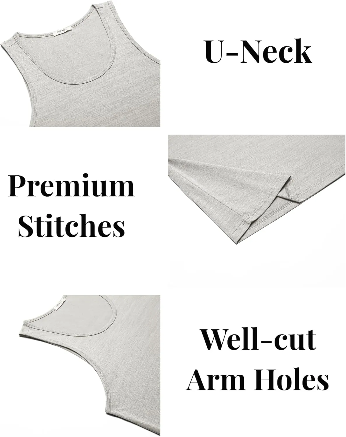 COOFANDY Men's Workout Tank Tops Pack Dry Fit Sleeveless Running Shirts Gym Muscle Bodybuilding T Shirts