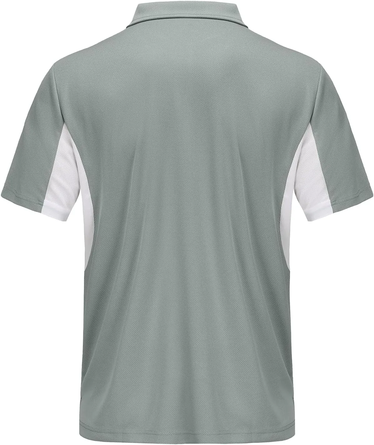 Corna Men's Short Sleeve Polo Shirts L-5XL, UPF 50  Moisture Wicking Casual Performance Dry Fit Golf Shirts