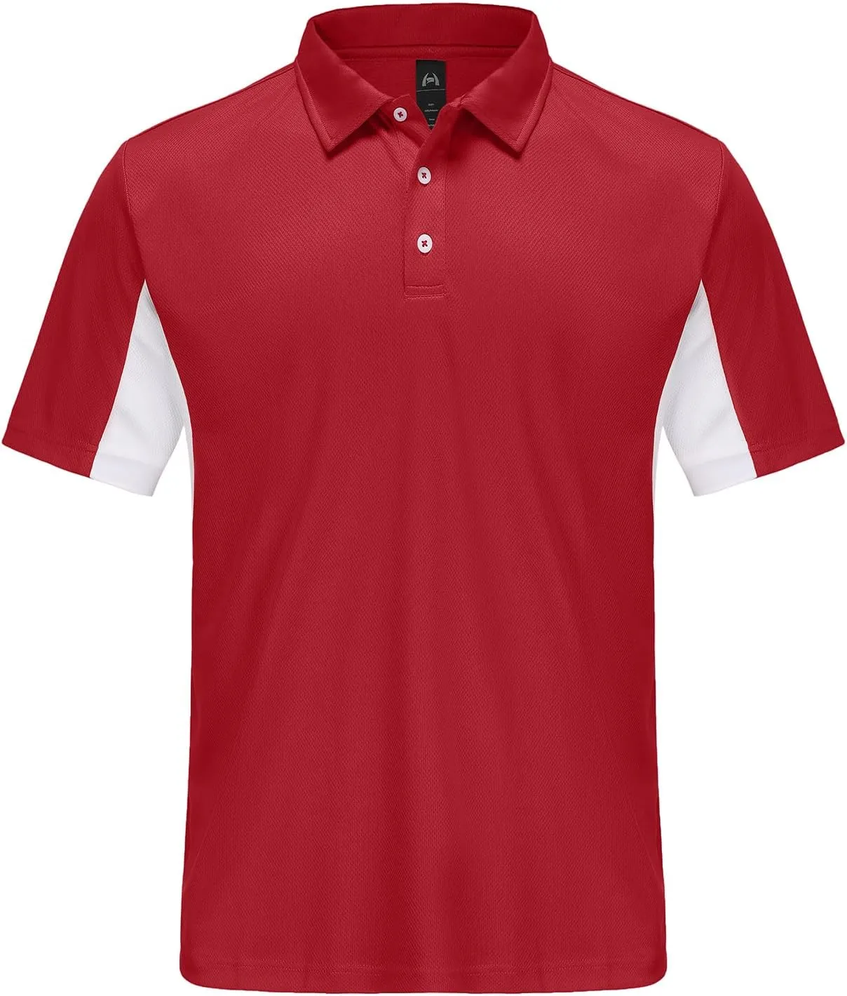 Corna Men's Short Sleeve Polo Shirts L-5XL, UPF 50  Moisture Wicking Casual Performance Dry Fit Golf Shirts