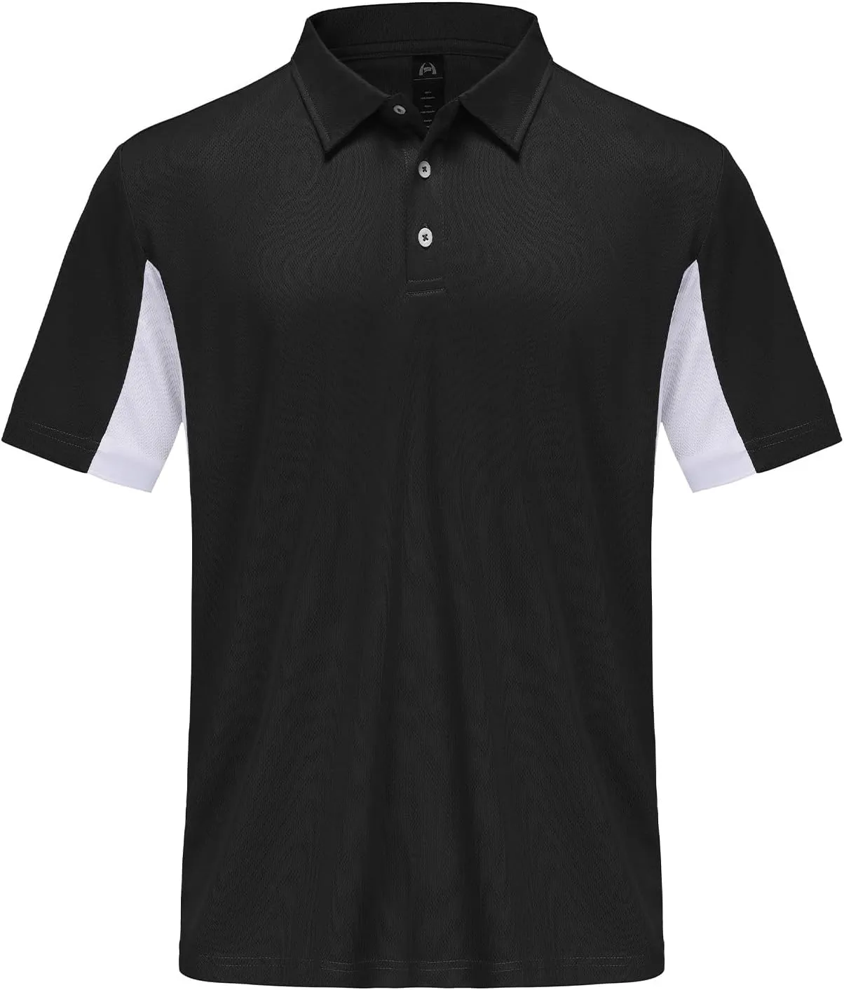 Corna Men's Short Sleeve Polo Shirts L-5XL, UPF 50  Moisture Wicking Casual Performance Dry Fit Golf Shirts