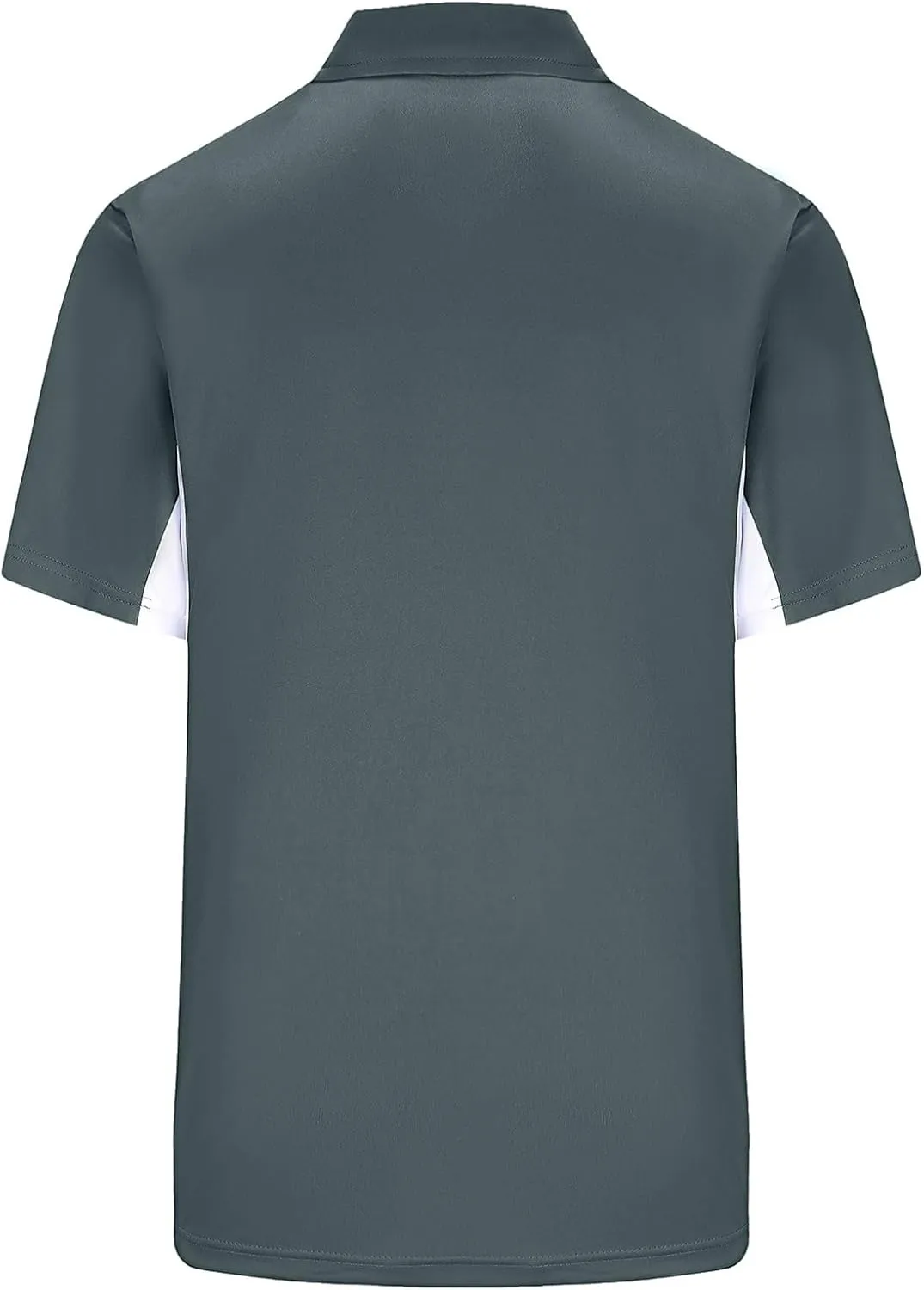 Corna Men's Short Sleeve Polo Shirts L-5XL, UPF 50  Moisture Wicking Casual Performance Dry Fit Golf Shirts