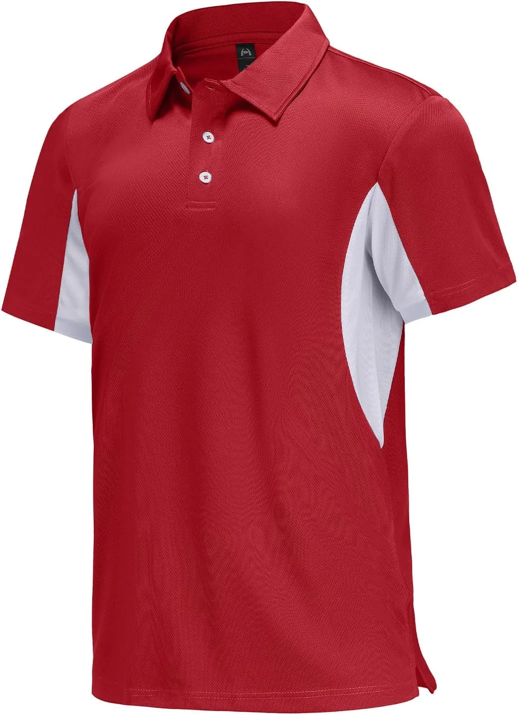 Corna Men's Short Sleeve Polo Shirts L-5XL, UPF 50  Moisture Wicking Casual Performance Dry Fit Golf Shirts