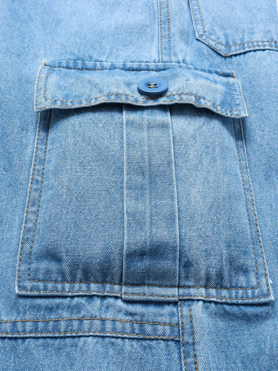 Cotton Denim Flared Cargo for Girls & Boys