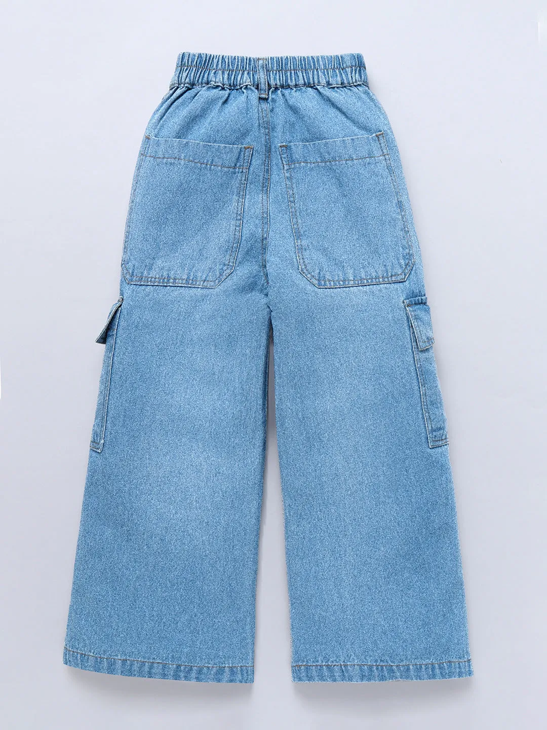 Cotton Denim Flared Cargo for Girls & Boys