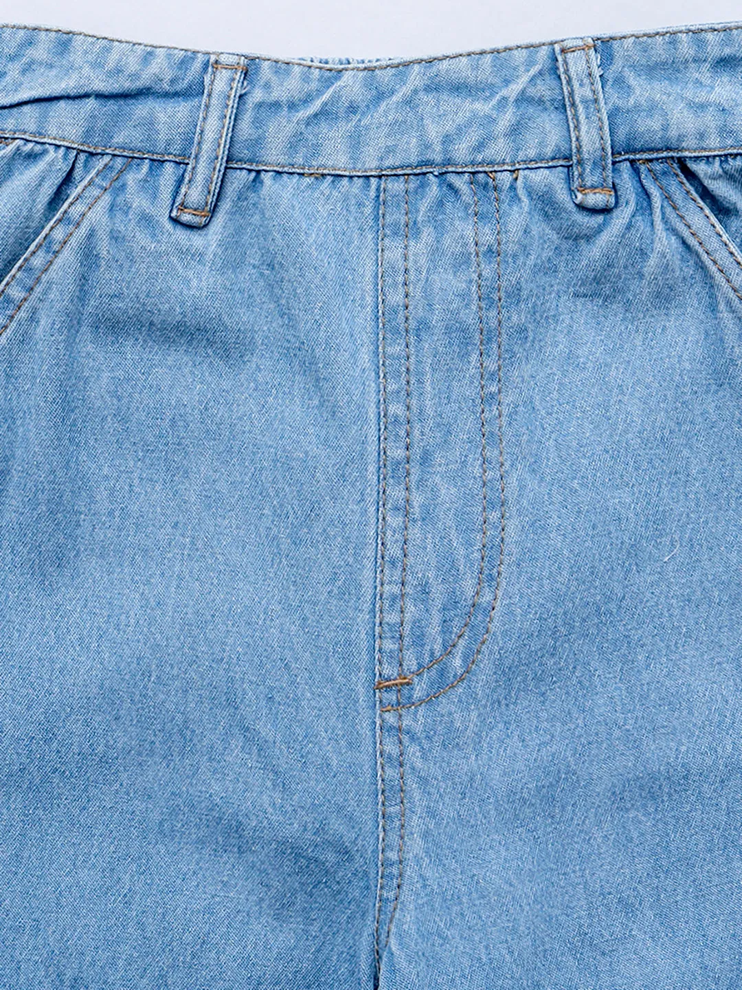 Cotton Denim Flared Cargo for Girls & Boys