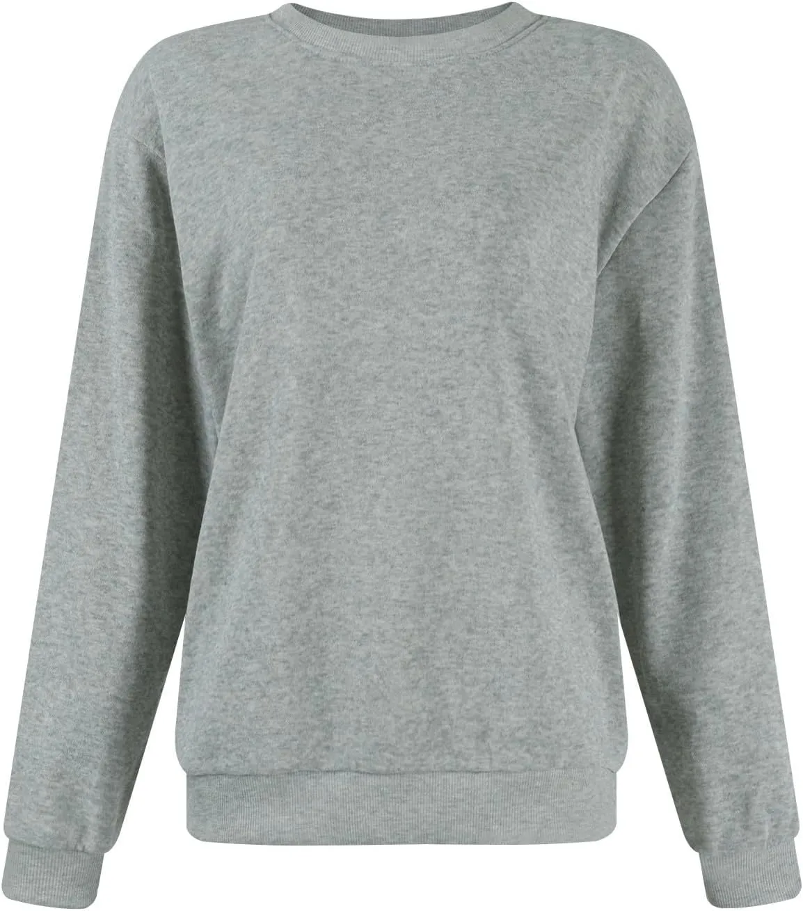 Crewneck Sweatshirts Women Comfy Pullover Crew Neck Sweatshirt Trendy Fleece Fall Sweaters Outfits 2024