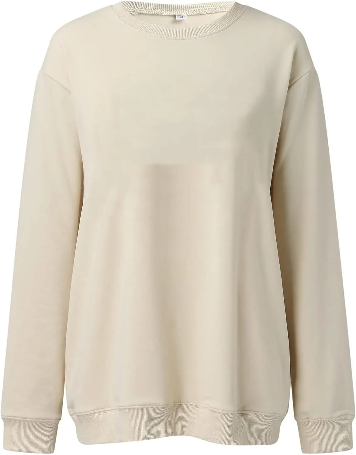 Crewneck Sweatshirts Women Cute Y2k Oversized Plain Long Sleeve Shirts Casual Loose Pullover Tops Comfy Fall Outfits