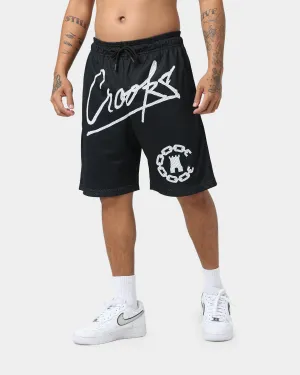 Crooks & Castles Script Mesh Shorts Black