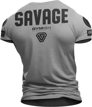D R DETROIT REBELS Savage Back Workout Gym Deadlift Lifting T-Shirt for Men Motivational Shirt