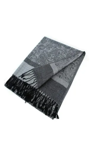 DB018-075 Light Paisley Pashmina Scarf Shawls