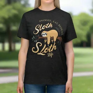 Eat Repeat Sloth Unisex Triblend Tee