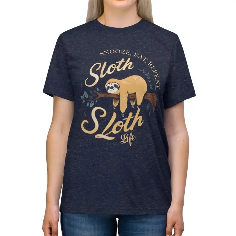 Eat Repeat Sloth Unisex Triblend Tee