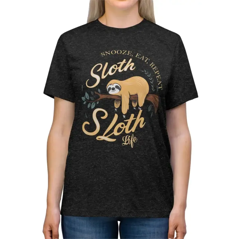 Eat Repeat Sloth Unisex Triblend Tee