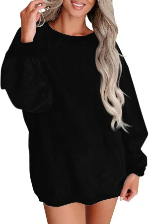 Fall Sweatshirts for Women Trendy Oversized Teacher Crewneck Sweatshirt Drop Shoulder Long Sleeve Pullover Sweaters