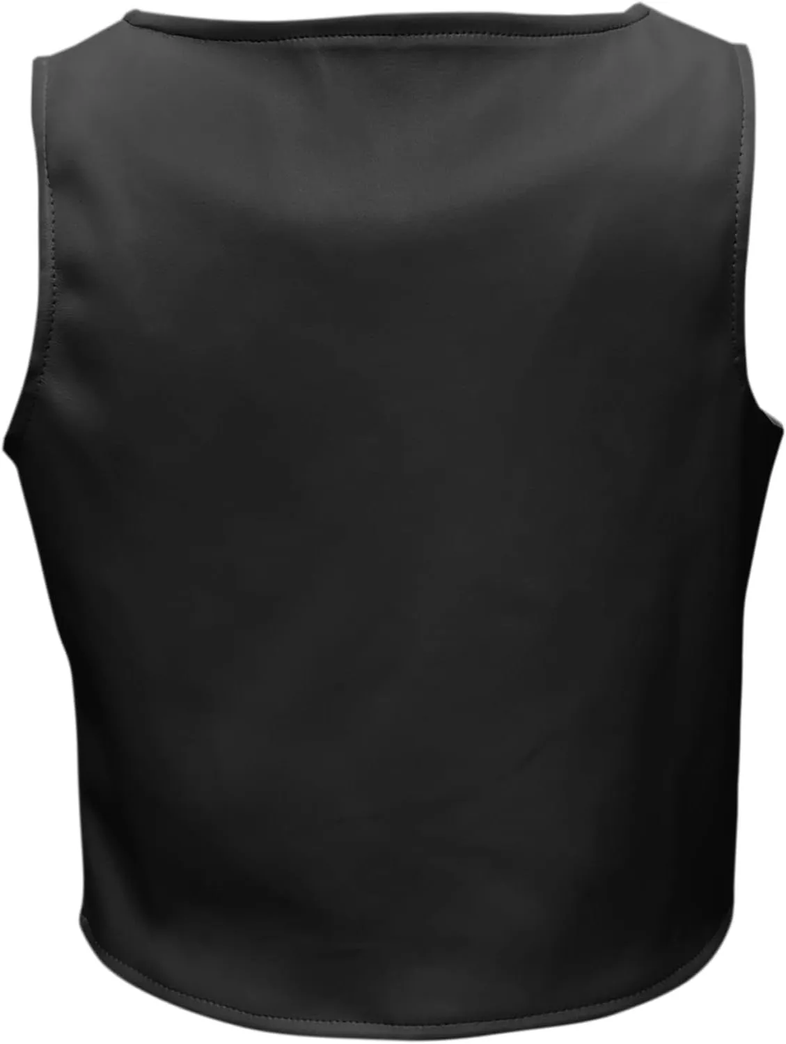 Fallorchid Girls Faux Leather Vest Fashion Button Sleeveless Tank Tops Cute V Neck Jacket Waistcoat