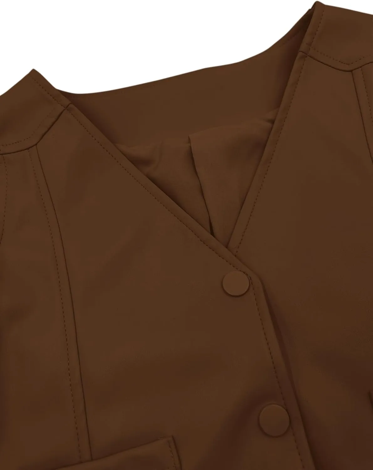 Fallorchid Girls Faux Leather Vest Fashion Button Sleeveless Tank Tops Cute V Neck Jacket Waistcoat
