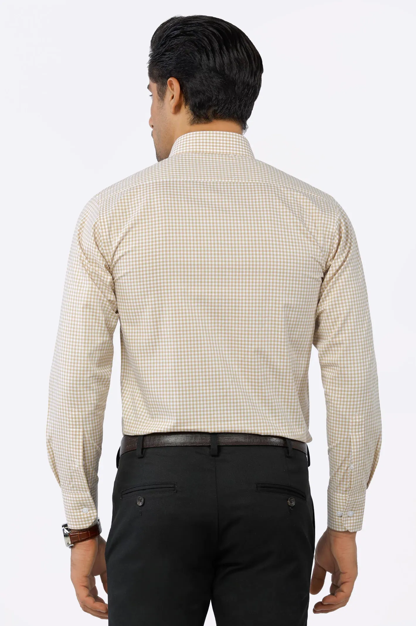 Fawn Mini Gingham Check Formal Shirt