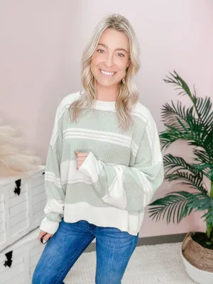 Feel It Still Sage Sweater