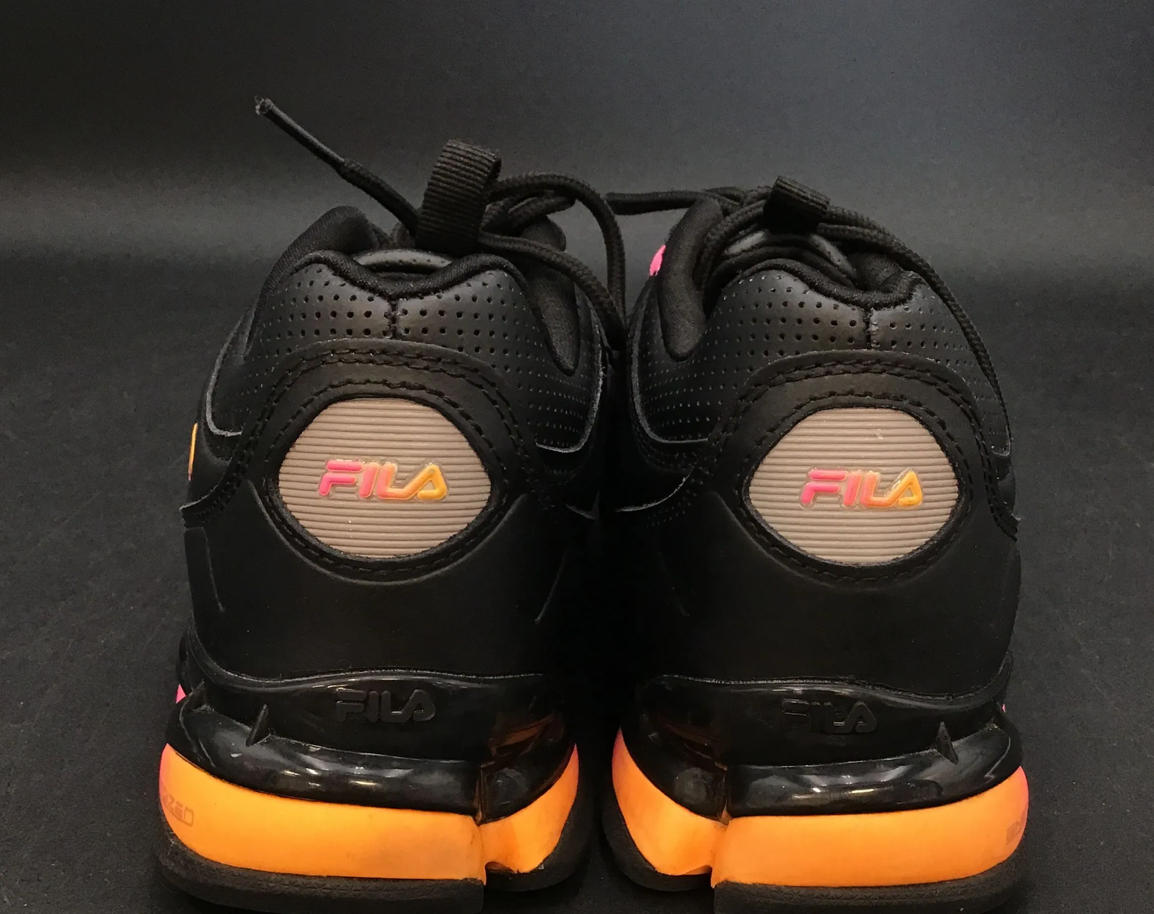 Fila Women's Black Sonic Fuel Re-Energized Pink Athletic Shoes - Size 9