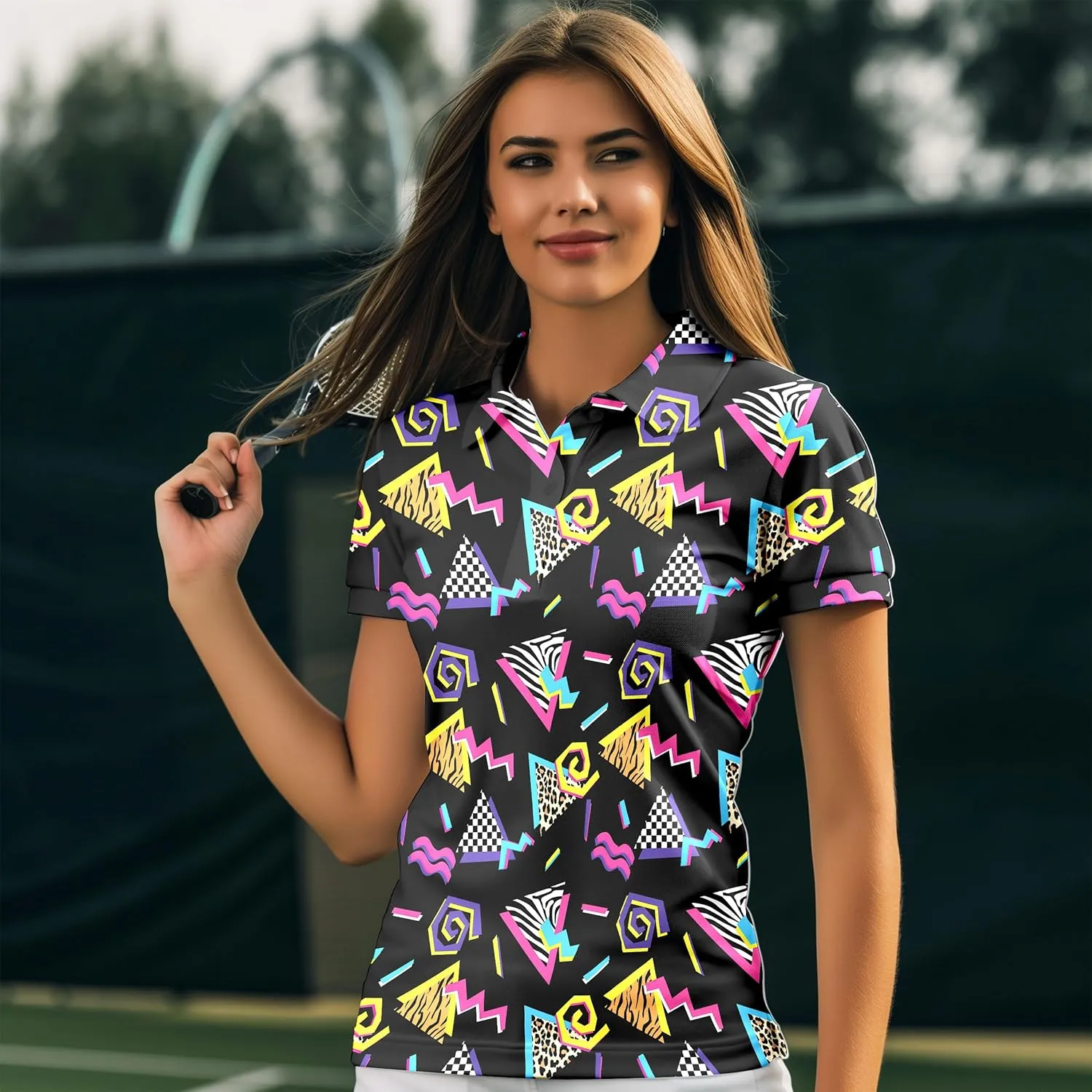 Funny Golf Shirts for Women Short Sleeve Quick Dry Tennis Shirts Athletic Tops for Yoga Tennis