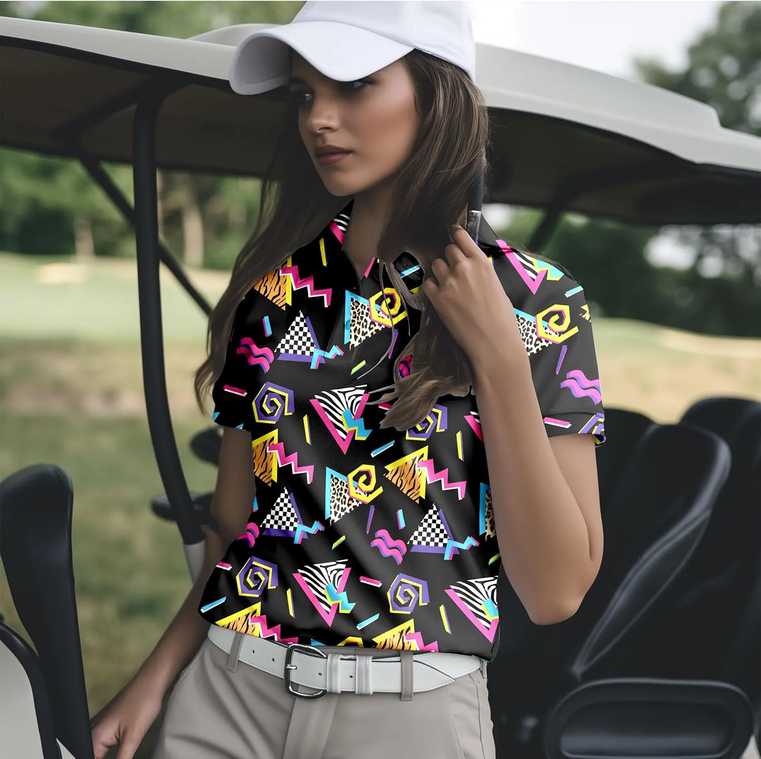 Funny Golf Shirts for Women Short Sleeve Quick Dry Tennis Shirts Athletic Tops for Yoga Tennis