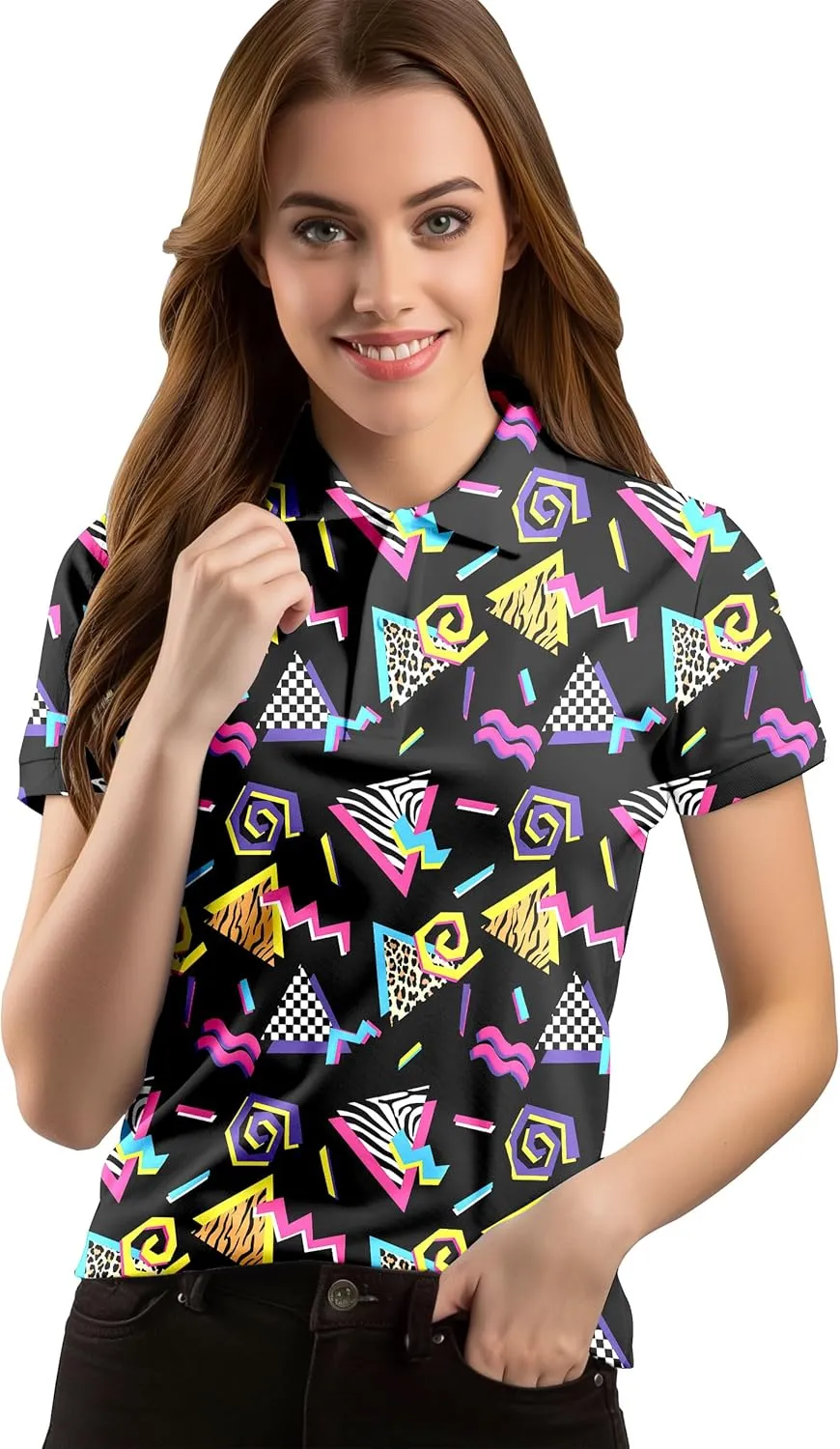 Funny Golf Shirts for Women Short Sleeve Quick Dry Tennis Shirts Athletic Tops for Yoga Tennis