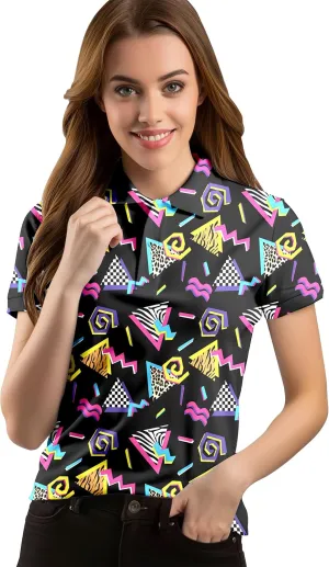 Funny Golf Shirts for Women Short Sleeve Quick Dry Tennis Shirts Athletic Tops for Yoga Tennis