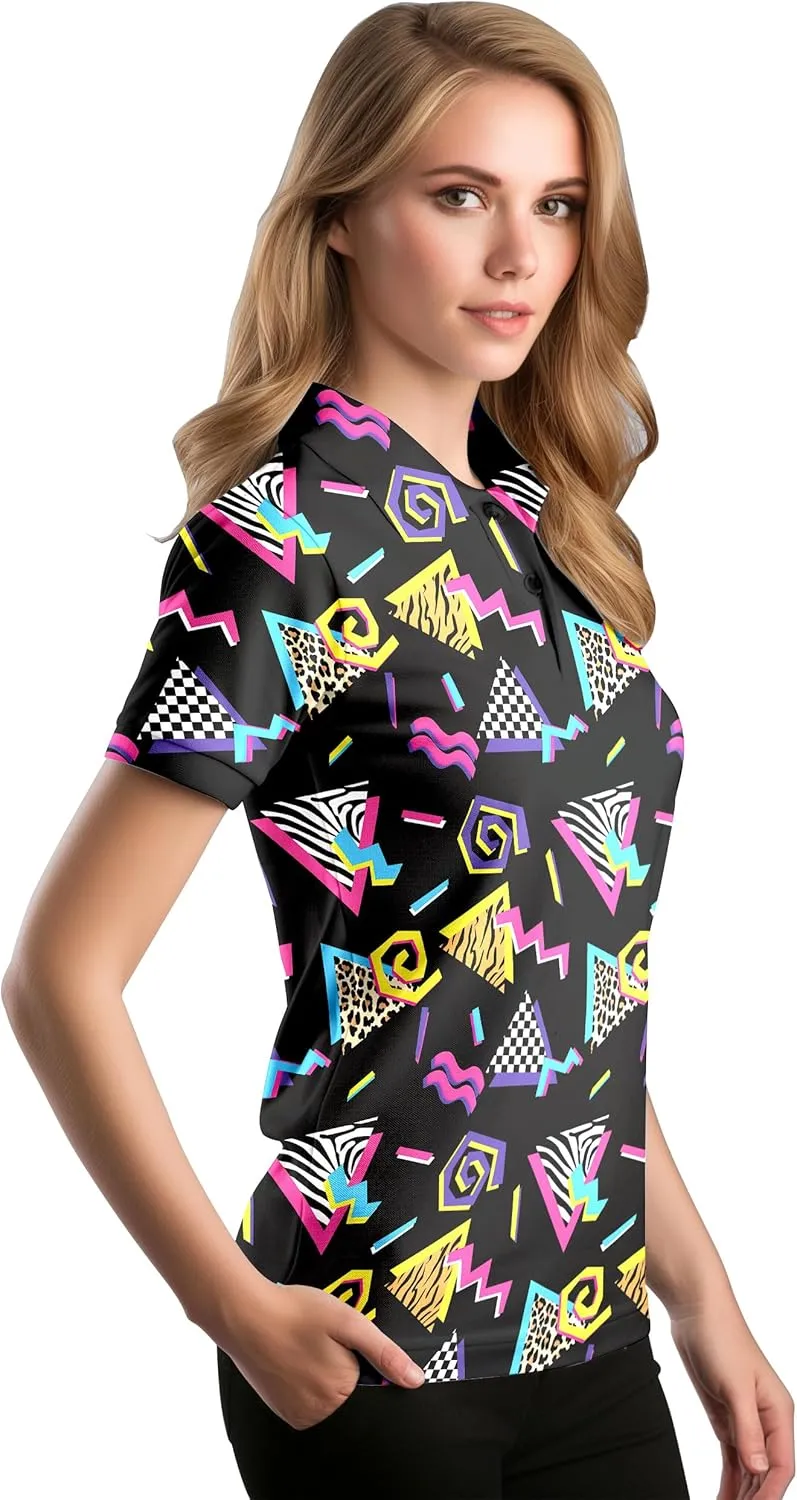 Funny Golf Shirts for Women Short Sleeve Quick Dry Tennis Shirts Athletic Tops for Yoga Tennis