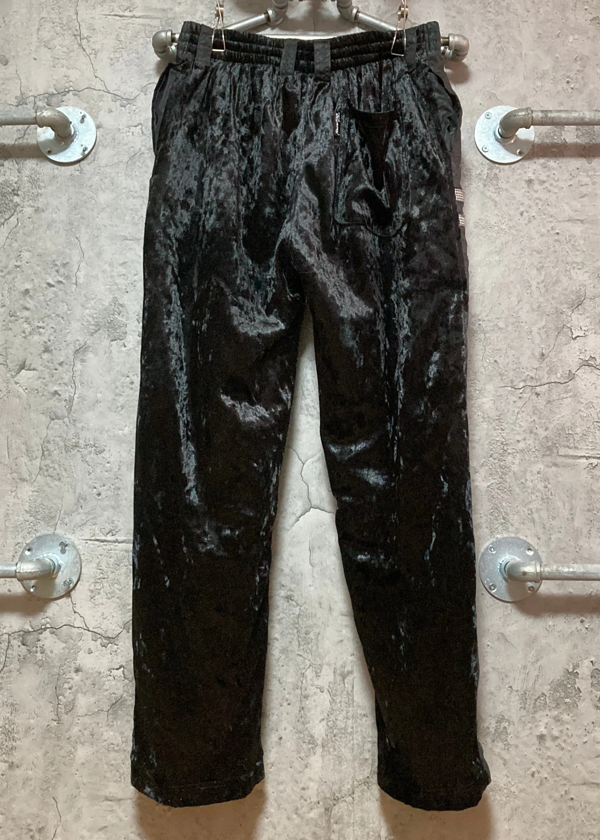 furyo two piece set velour tracksuit jacket pants black