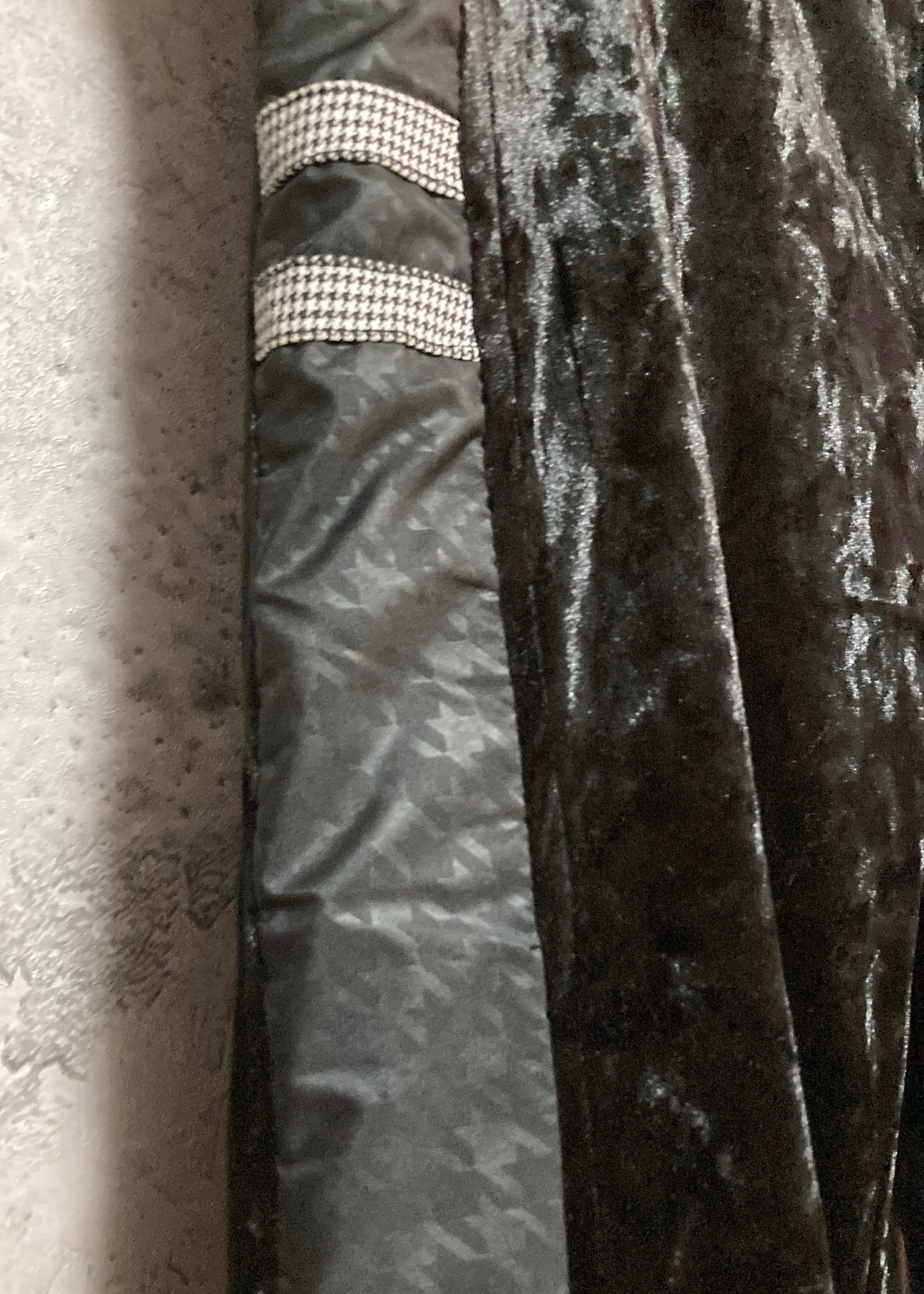 furyo two piece set velour tracksuit jacket pants black
