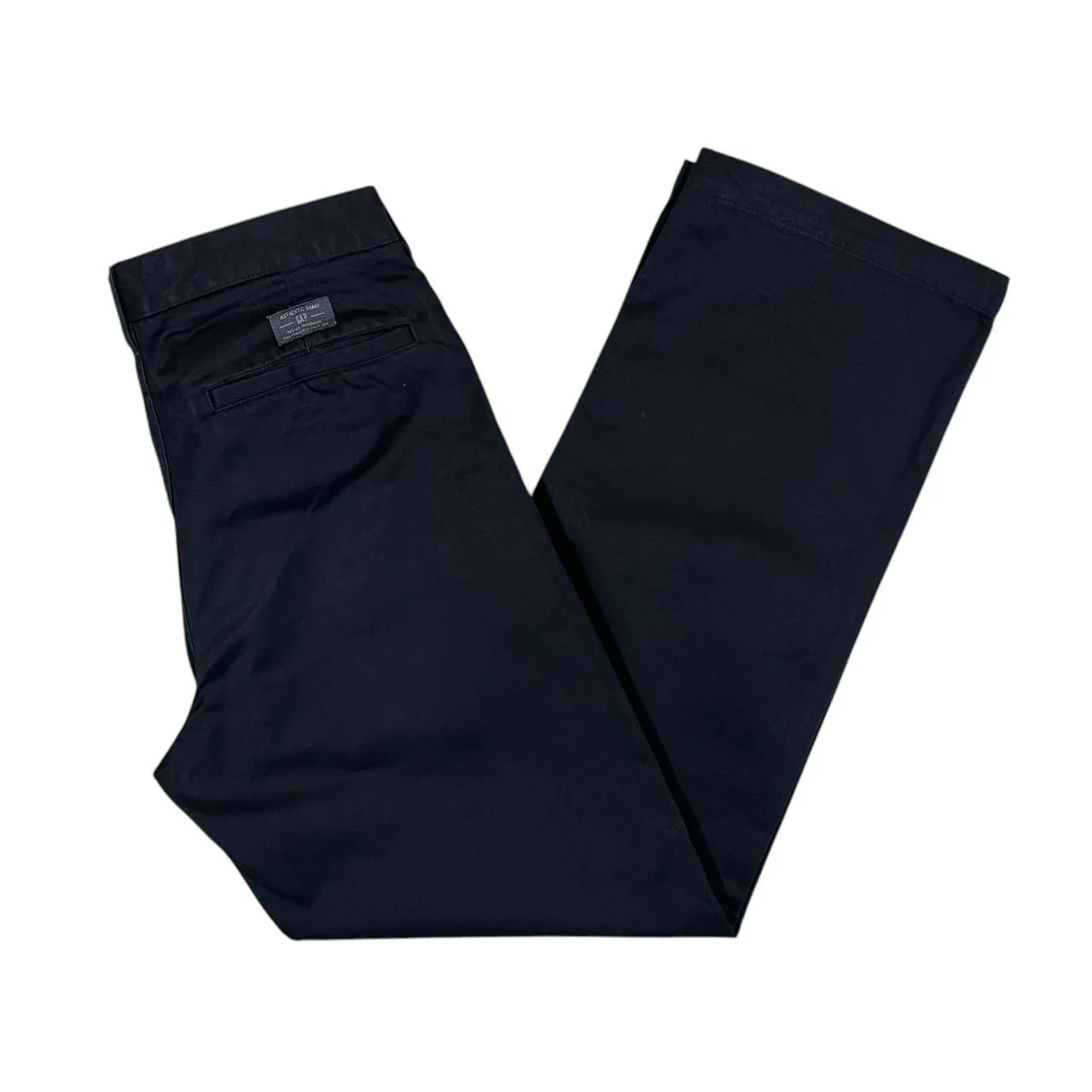GAP KHAKIS "Classic Fit" Straight Leg Black Chino Trousers
