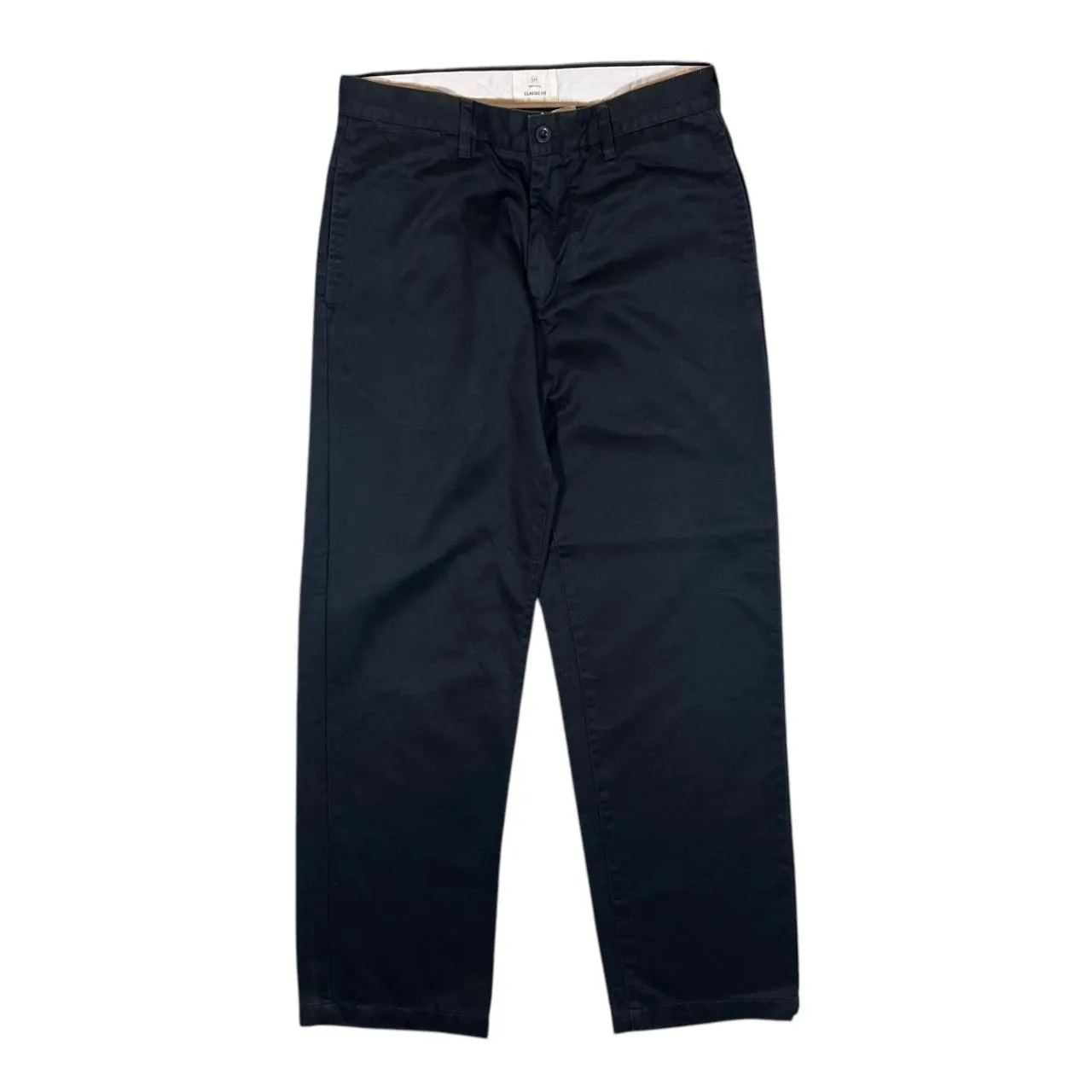GAP KHAKIS "Classic Fit" Straight Leg Black Chino Trousers