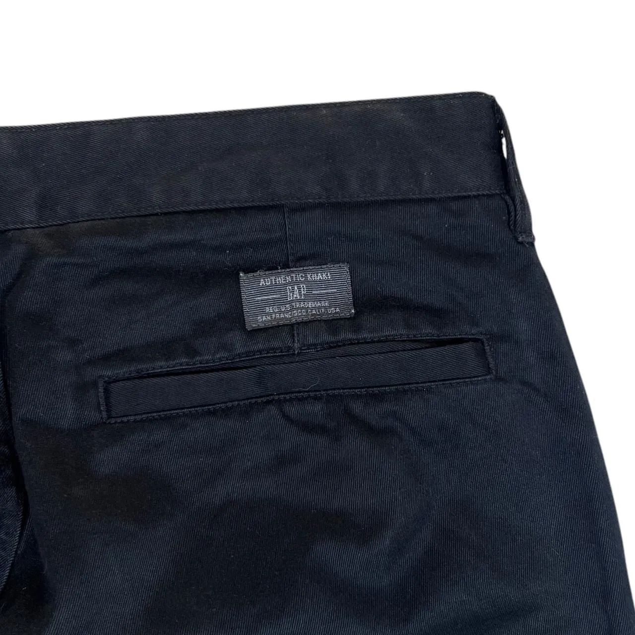 GAP KHAKIS "Classic Fit" Straight Leg Black Chino Trousers