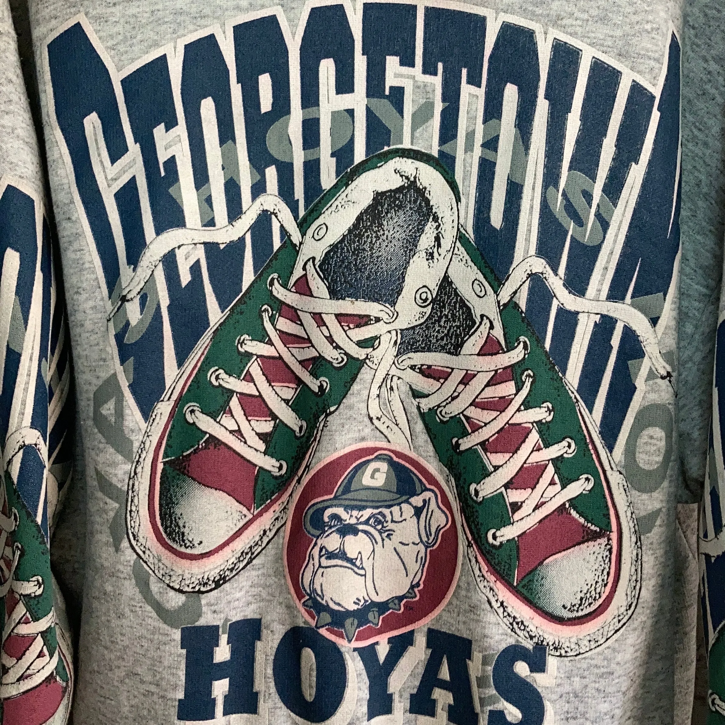 Georgetown hoyas zip up hoodie gray