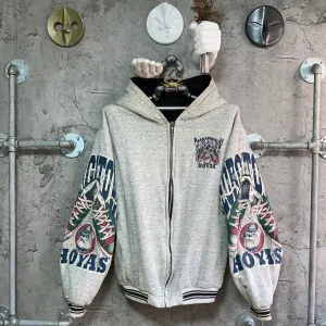 Georgetown hoyas zip up hoodie gray