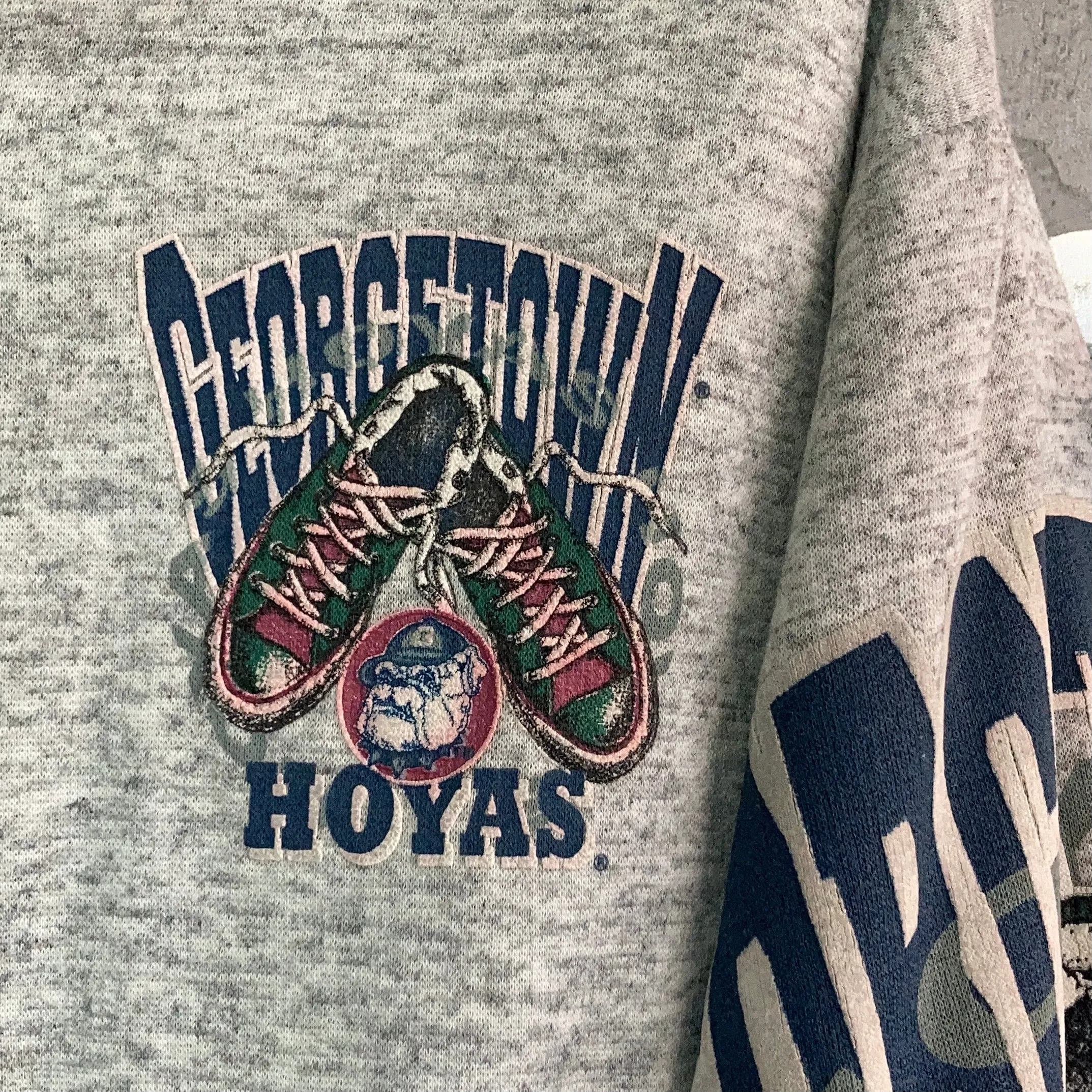 Georgetown hoyas zip up hoodie gray