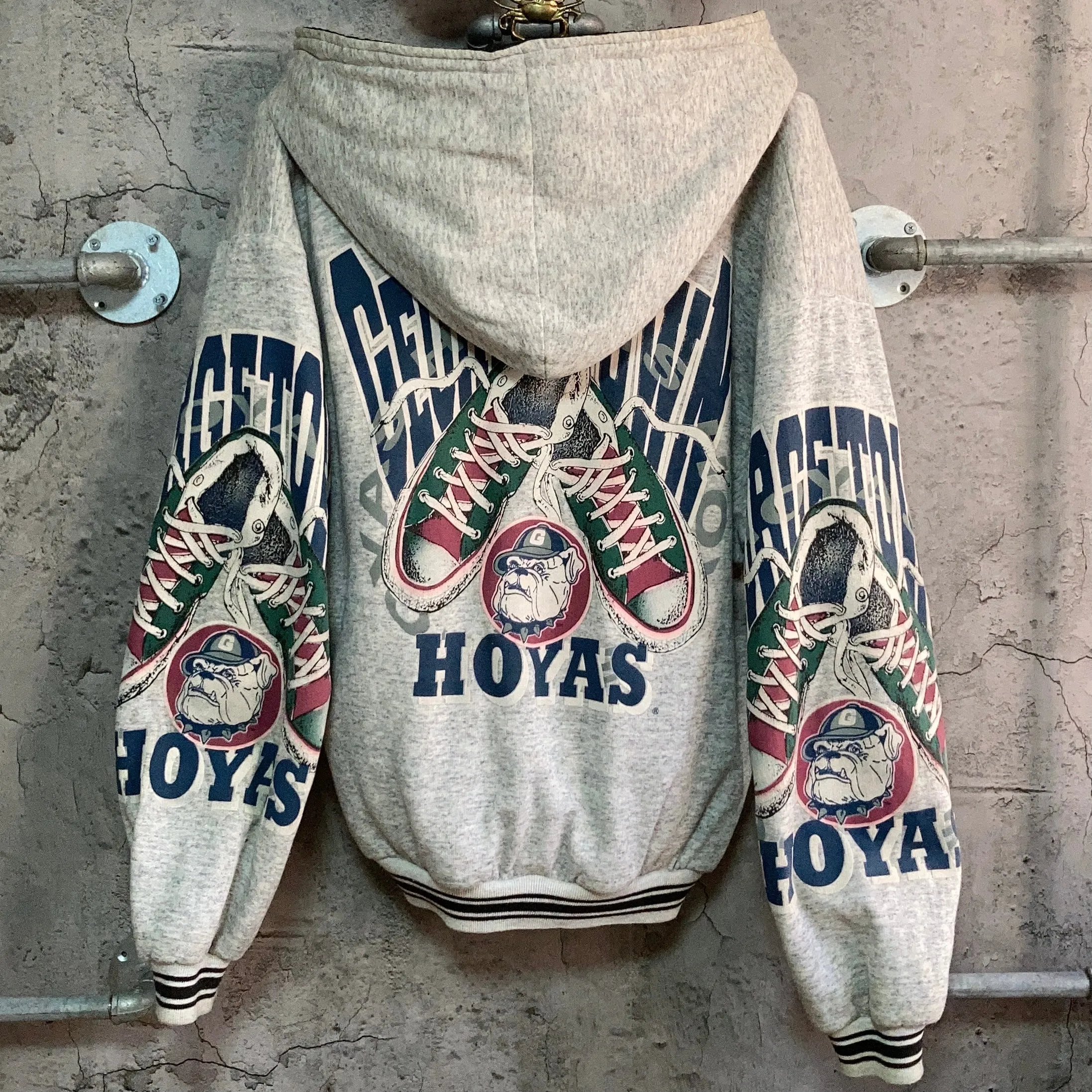 Georgetown hoyas zip up hoodie gray